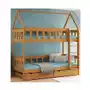 Piętrowe łóżko domek dla dzieci z szufladami, olcha - Gigi 4X 160x80 cm Sklep