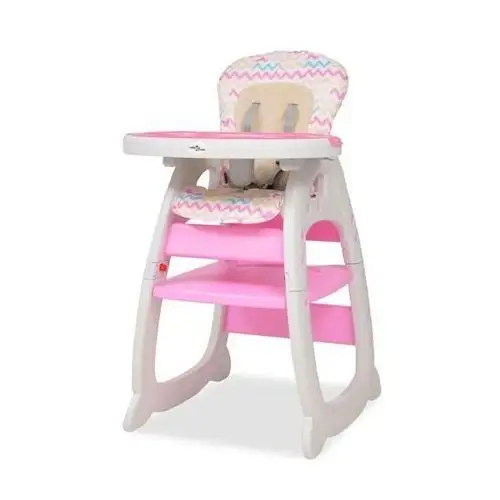 Różowe krzesełko dziecięce do karmienia 3w1 - atis Elior