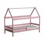 Różowe łóżko przypominające domek dla dziecka - petit 3x 190x90 cm Elior Sklep
