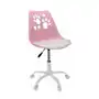 Różowo-biały fotel obrotowy dziecięcy do komputera - fiti 3x Elior Sklep