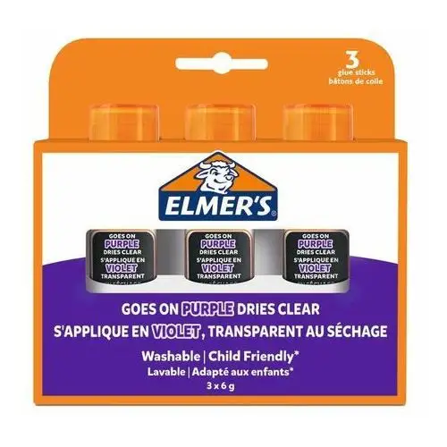 Elmer's Klej purple w sztyfcie (3-pack) - 2136613