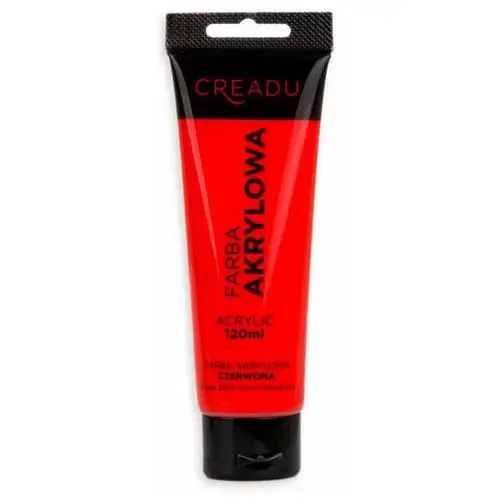 CREADU, Farba akrylowa, czerwony, 120 ml