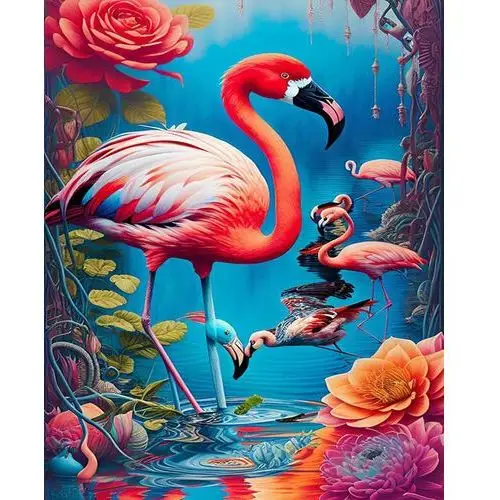 Empik Creadu, mozaika diamentowa, flamingi, 40x50 cm