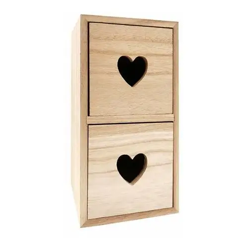 Drewniane pudełko serce