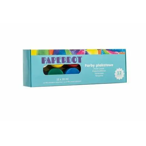 Empik Paperdot, farby plakatowe, 12x20ml