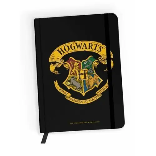 Notatnik w kratkę, A5, Harry Potter, Hogwart, czarny