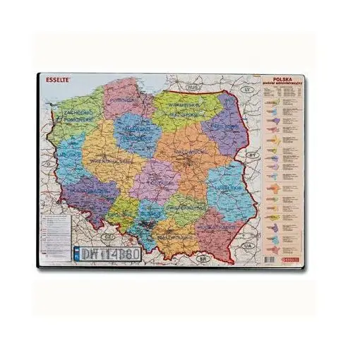 Podkładka Na Biurko 500 X 650 Mm Mapa Polski