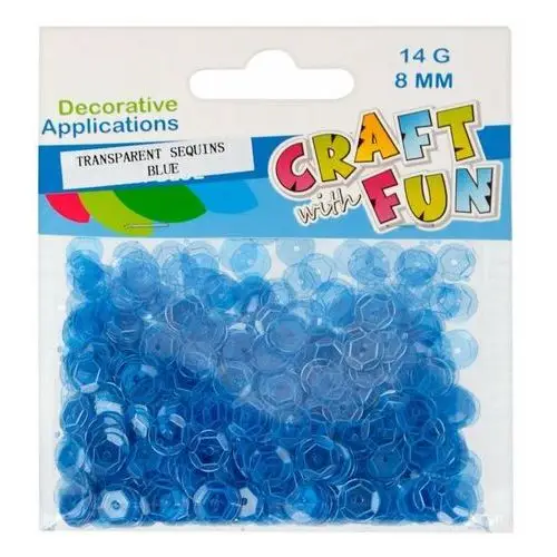 Cekiny Transparentne Okrągłe 8 Mm Niebieskie Craft With Fun 439327