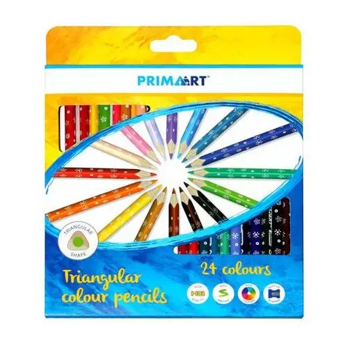 Kredki ołówkowe, trójkątne, 24 kolory