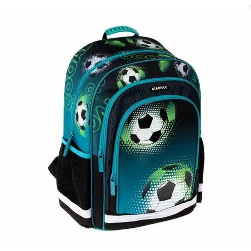 Euro-trade Plecak szkolny dla chłopca niebieski starpak piłka nożna dwukomorowy