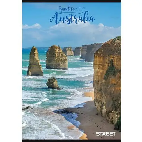 Zeszyt w kratkę, a5, travel to australia, street Eurocom
