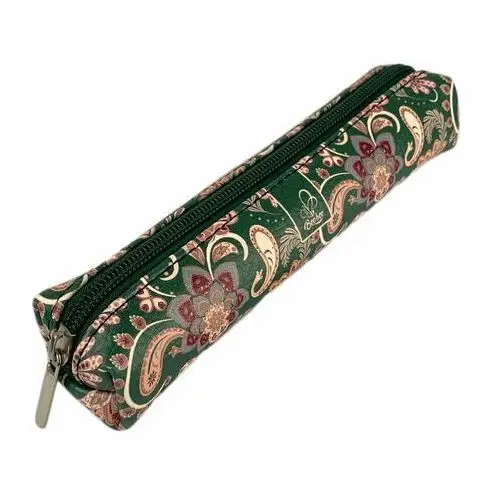 Ev-corp Etui saszetka piórnik mini prostokąt paisley kwiaty green