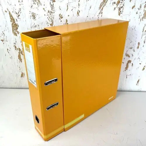 Segregator A4 z dźwignią z pudełkiem classic stripes żółty