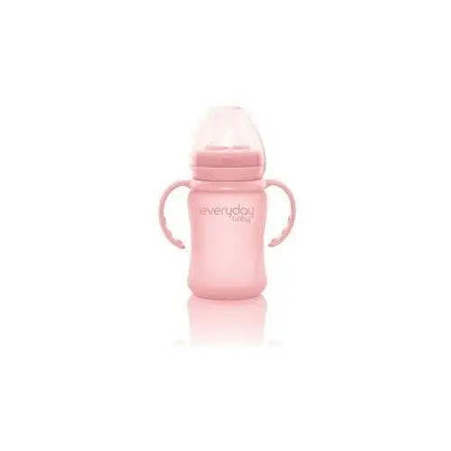 Butelka szklana z ustnikiem niekapkiem 150ml różowa Everyday baby