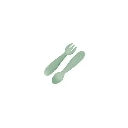 Komplet silikonowych sztućców mini utensils pastelowa zieleń Ezpz