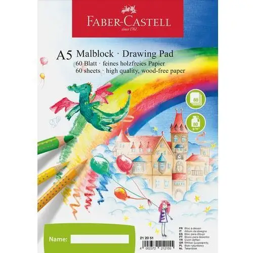 Faber-castell Blok do rysowania a5 80 g/m2, 60 kartek