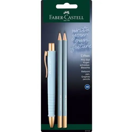 Długopis poly ball urban + 2 ołówki blister Faber-castell