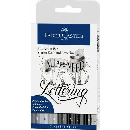 Faber castell, pisaki pitt artis pen hand lettering, 9 elementów Faber-castell