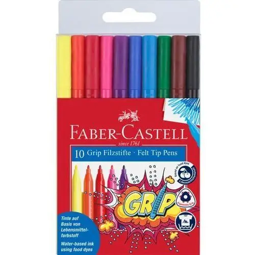 Faber-castell Flamastry grip , 10 kolorów
