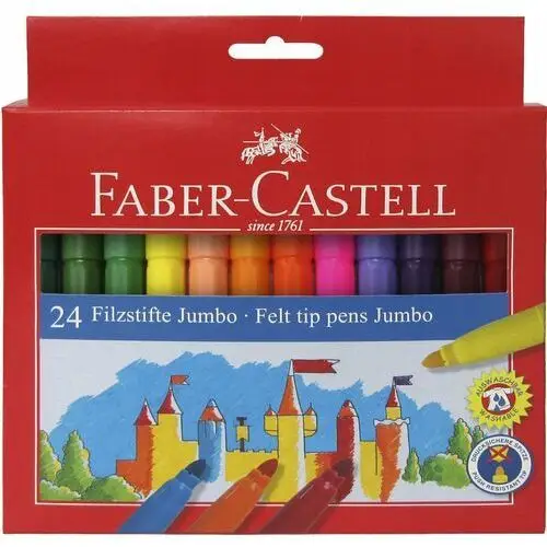 Faber-Castell Flamastry Pisaki Zamek Jumbo 24 Kol