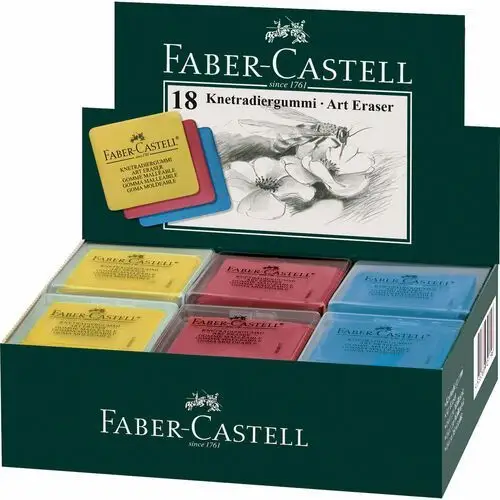 Faber-castell , gumka artystyczna chlebowa, mix kolorów