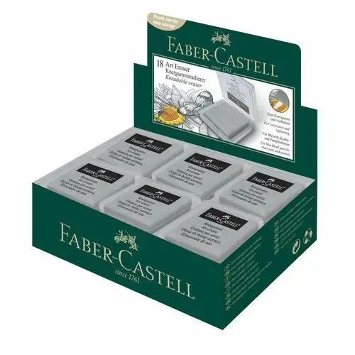 Faber-Castell, gumka artystyczna, chlebowa, szara w etui