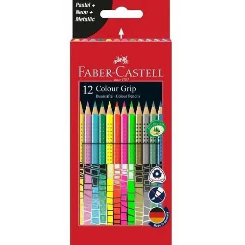 Kredki ołówkowe grip, 12 kolorów Faber-castell