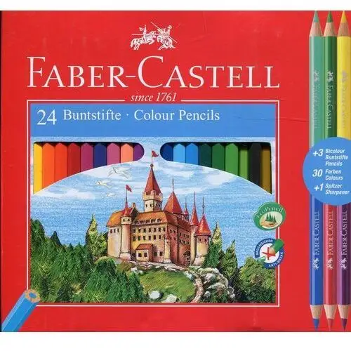 Faber-castell Kredki ołówkowe zamek, 30 kolorów