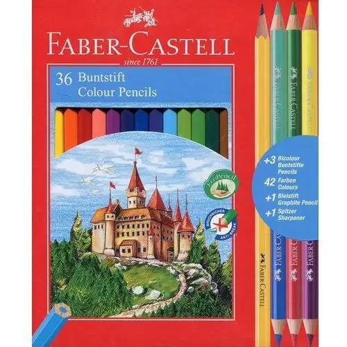 Kredki ołówkowe zamek, 42 kolorów Faber-castell