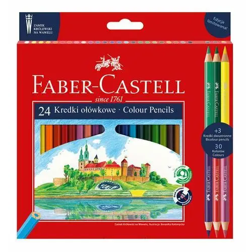 Faber-Castell, Kredki ołówkowe Zamek edycja limitowana Wawel kredki dwustronne, 27 szt
