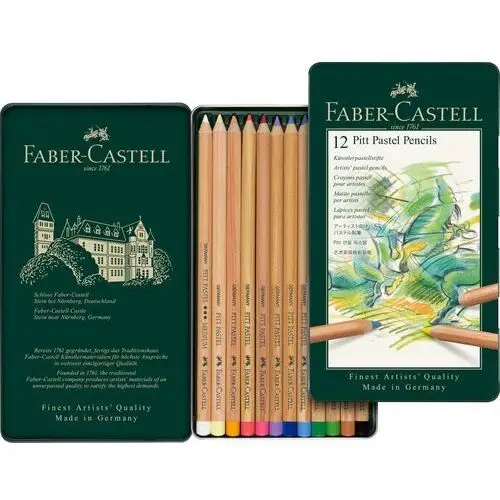Kredki pastelowe pitt , 12 kolorów Faber-castell