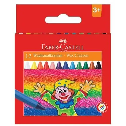 Kredki świecowe FABER-CASTELL, 12 kolorów