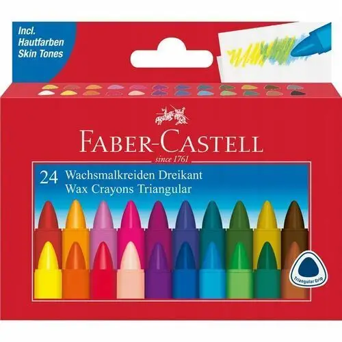 Faber-castell Kredki woskowe świecowe faber castell 24 kolory