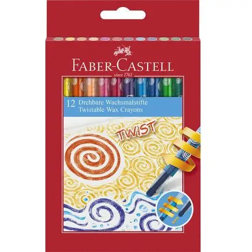 Faber-castell Kredki woskowe, wykręcane, 12 kolorów