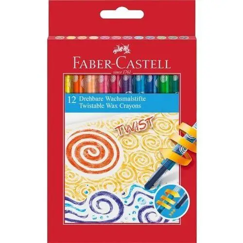 Faber-castell Kredki woskowe wykręcane , 12 kolorów
