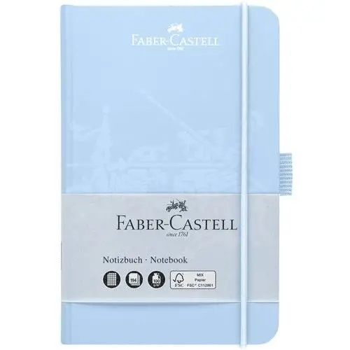 Faber-castell Notatnik a6 , sky blue, 194k w kratkę