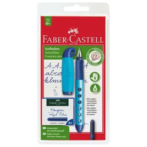 Pióro wieczne dla praworęcznych, scribolino, mix kolorów Faber-castell