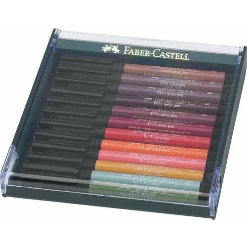 Faber-Castell, Pisaki pitt artist pen brush, 12 kolorów earth