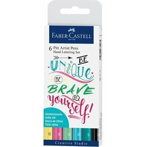 Faber-castell Pisaki, pitt artist pen handlettering, 6 kolorów