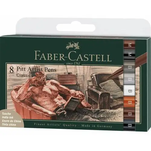 Faber-castell , pitt artist pen b classical etui 8 szt