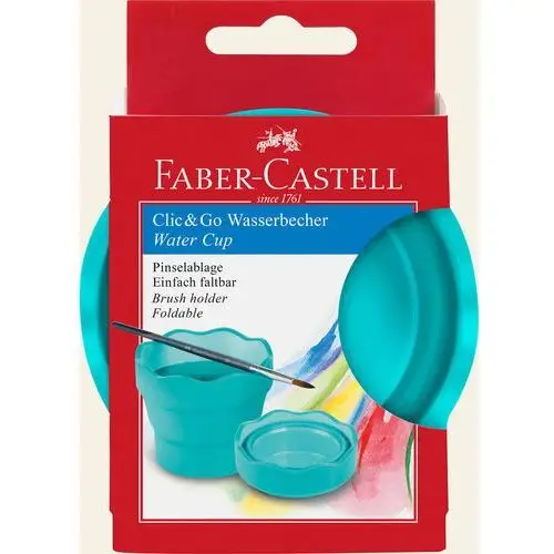 Faber-Castell, Pojemnik na wodę, Clic&go, turkusowy