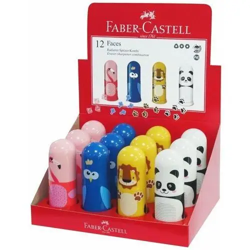 Faber-castell Temperówka z gumką z motywem zwierzątek mix wzorów 583513