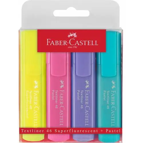 Faber-castell Zakreślacz faber pastelowe 4 kolory