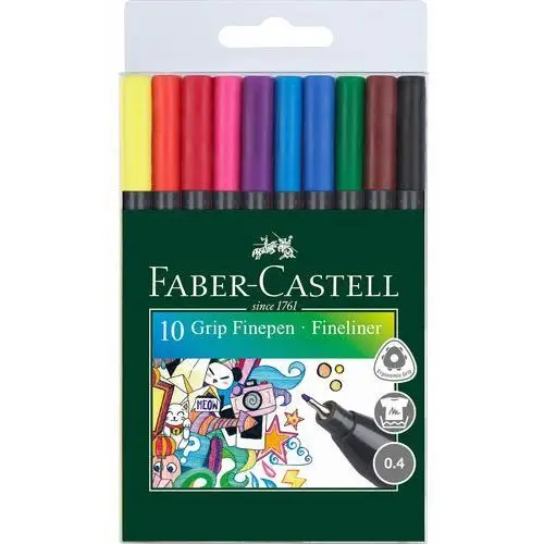 Faber-Castell, zestaw cienkopisów, 10 kolorów