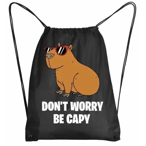 Fabrykawydruku 3211 śmieszny plecak worek szkolny kapibara gryzoń