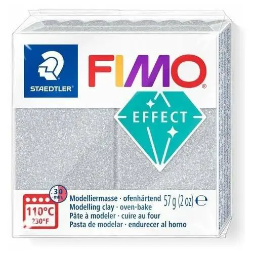 Efekt FIMO "Brokat" Srebrny