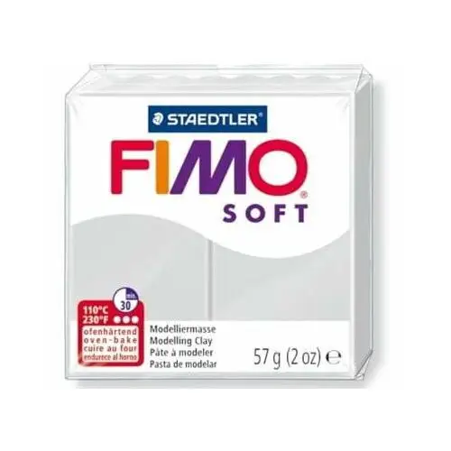 Fimo, fimo masa plastyczna soft, jasno szara, 57 g