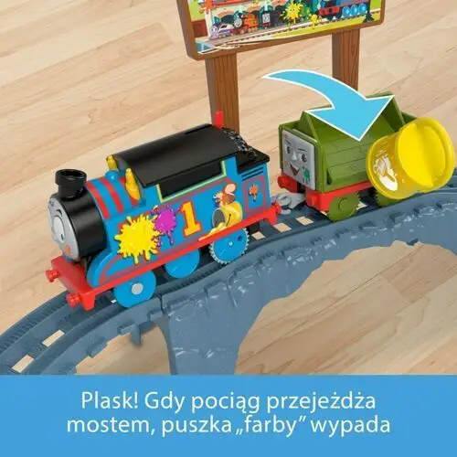 Kolejka Tomek i Przyjaciele Zestaw Dostawa Farby Fisher Price 3