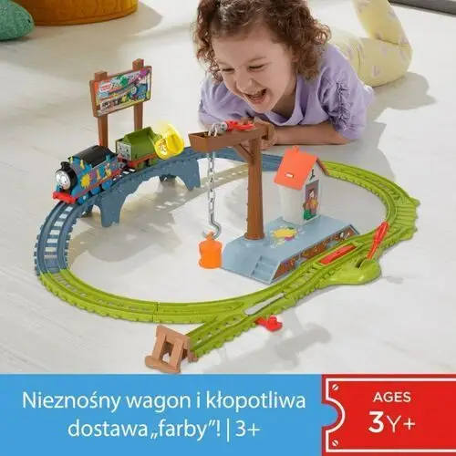 Kolejka Tomek i Przyjaciele Zestaw Dostawa Farby Fisher Price 2