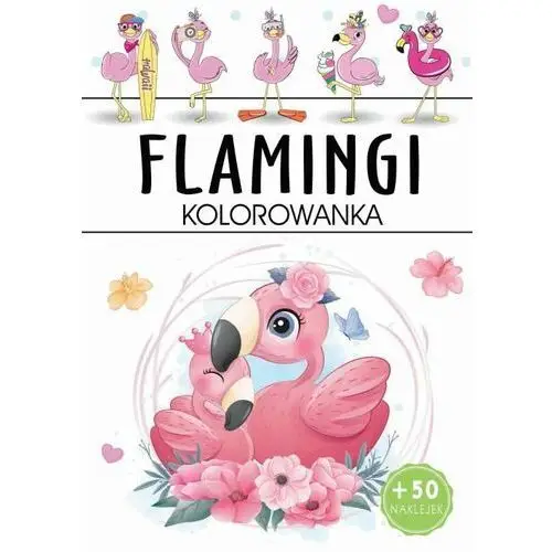 Flamingi. Kolorowanka